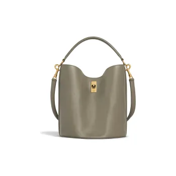 CELINE Smooth Cow Leather Bucket Bag Handbag Shoulder Bag Crossbody Bag Women's Army Green