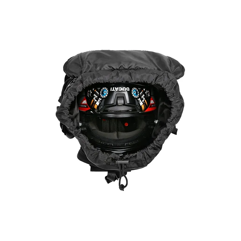 MYEDITION Helmet Bag, Backpack, Outdoor Bag Nylon Fabric Black Unisex-2
