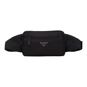 PRADA Saffiano Leather Crossbody Bags Sling Bags Men's Black