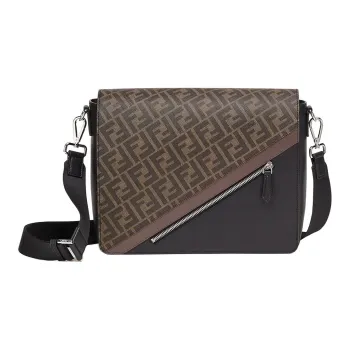 FENDI Canvas Messenger Bag, Flap Bag, Crossbody Bag, Shoulder Bag Men's