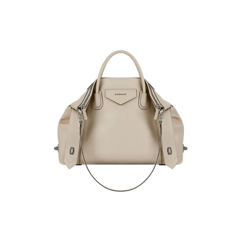 GIVENCHY Antigona Smooth Leather Handbag Medium Size Women's Beige-0