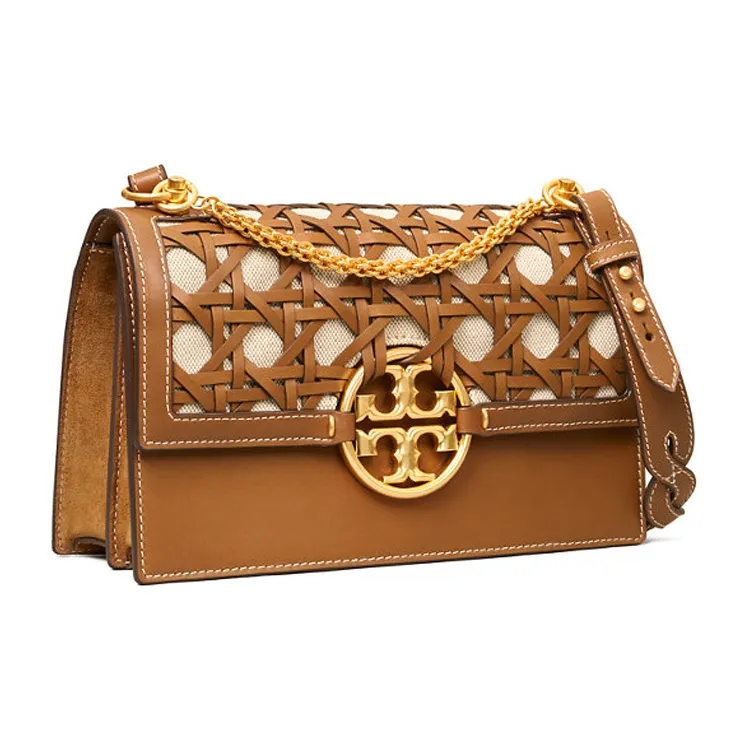 TORY BURCH Miller Leather Trunk Bag Shoulder Bag Crossbody Bag Women's Brown-1