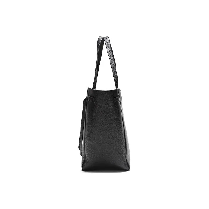 CELINE Calfskin Tote Bag, Shopping Bag, Handbag Women's Black-2