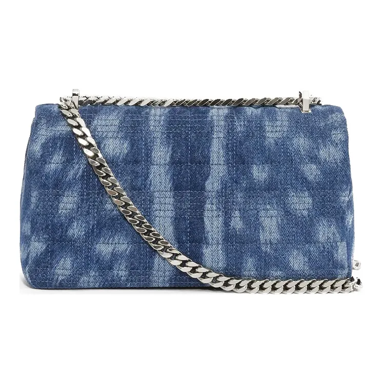 Burberry Lola Lola Bag Denim Crossbody Bag Shoulder Bag Women's Blue-2