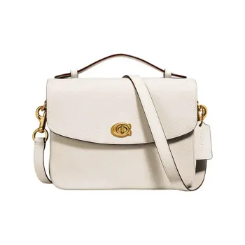 COACH Leather Portable Crossbody Bag, Shoulder Bag Medium Size Women's Pink White
