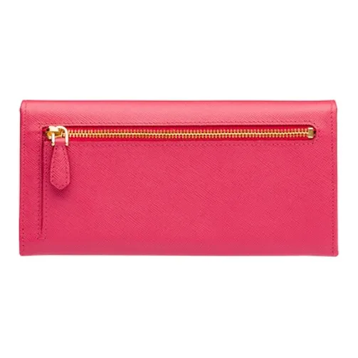 PRADA Cow Leather Wallet Women's Pink Peony-2