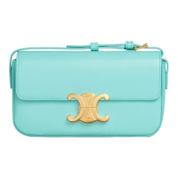 CELINE Shiny Cow Leather Shoulder Bag, Handbag, Shoulder Bag Women's Mint Green
