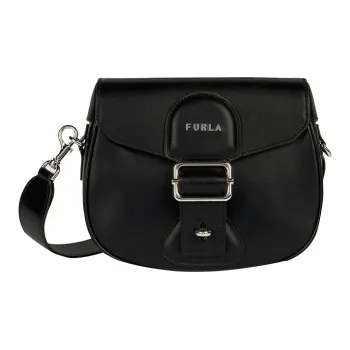 Furla Urania Cow Leather Crossbody Bag Mini Women's Black