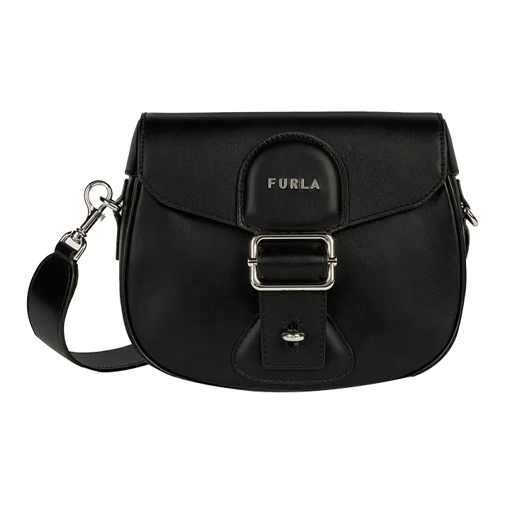 Furla Urania Cow Leather Crossbody Bag Mini Women's Black-0