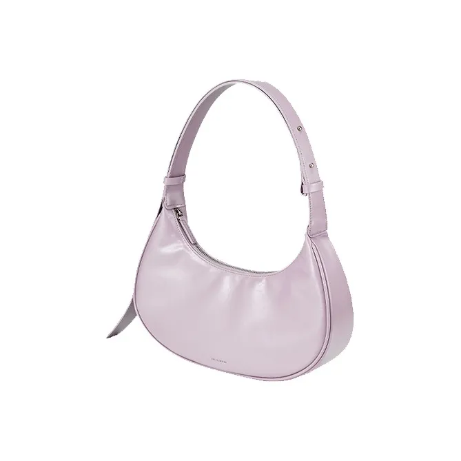 FIND KAPOOR Leather Crescent Bag, Portable Crossbody Bag, Shoulder Bag Unisex Lavender-1