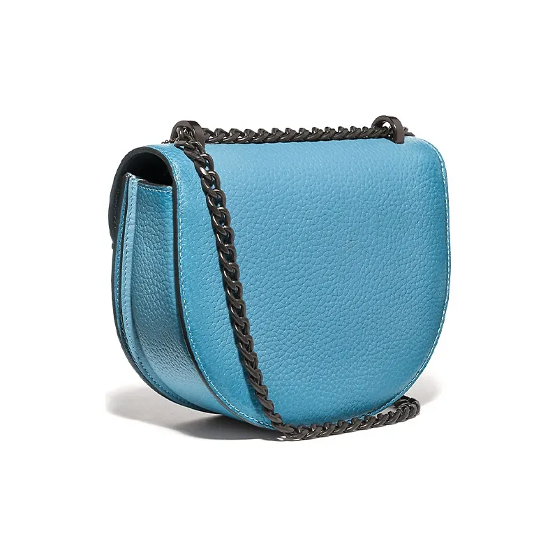 COACH Alie Leather Saddle Bag Shoulder Bag Crossbody Bag Small Size Women's Ice Blue-1