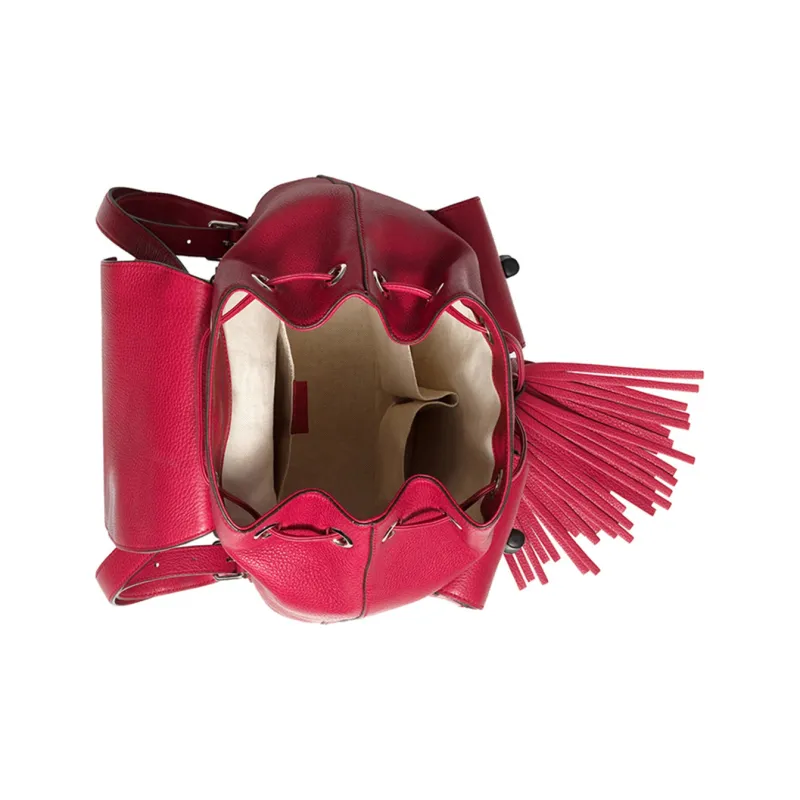 GUCCI Leather Portable Backpack Women's Fuchsia-3