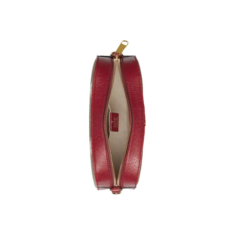 GUCCI Canvas With Leather Camera Bag, Shoulder Bag, Crossbody Bag Unisex-5