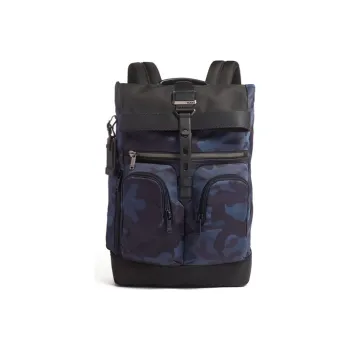 TUMI Alpha Bravo Fabric Backpack Men's Camouflage Blue