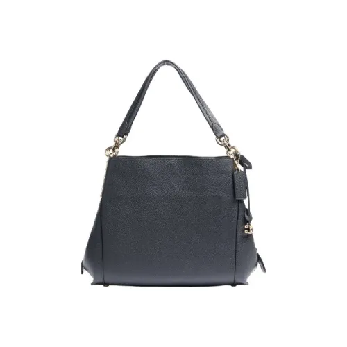 COACH Dalton Leather Handbag Shoulder Bag Large Size Women's Dark Marine Blue