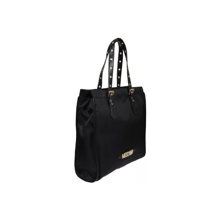 MOSCHINO Nylon Tote Bag Shopping Bag Shoulder Bag Crossbody Bag Regular Women's Black-2