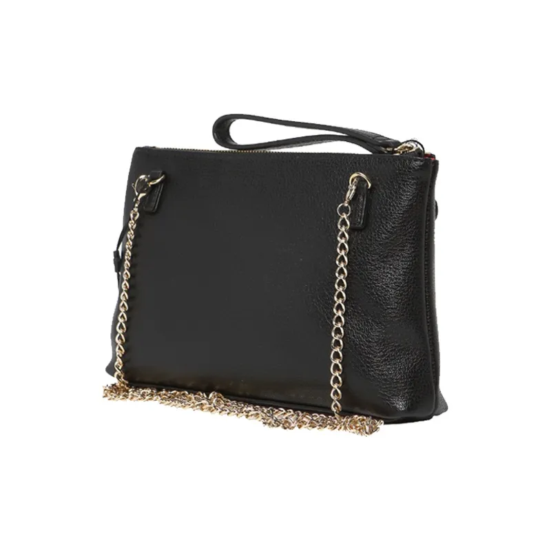 MOSCHINO PU Clutches Shoulder Bag Crossbody Bag Women's Black-3