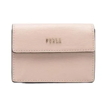 Furla Babylon Leather Wallet Small Size Women's Nude