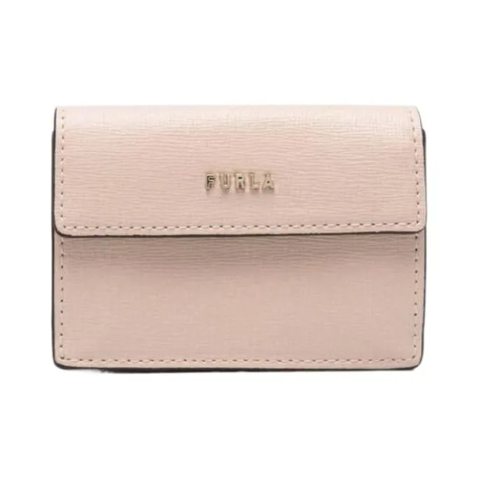 Furla Babylon Leather Wallet Small Size Women's Nude-0
