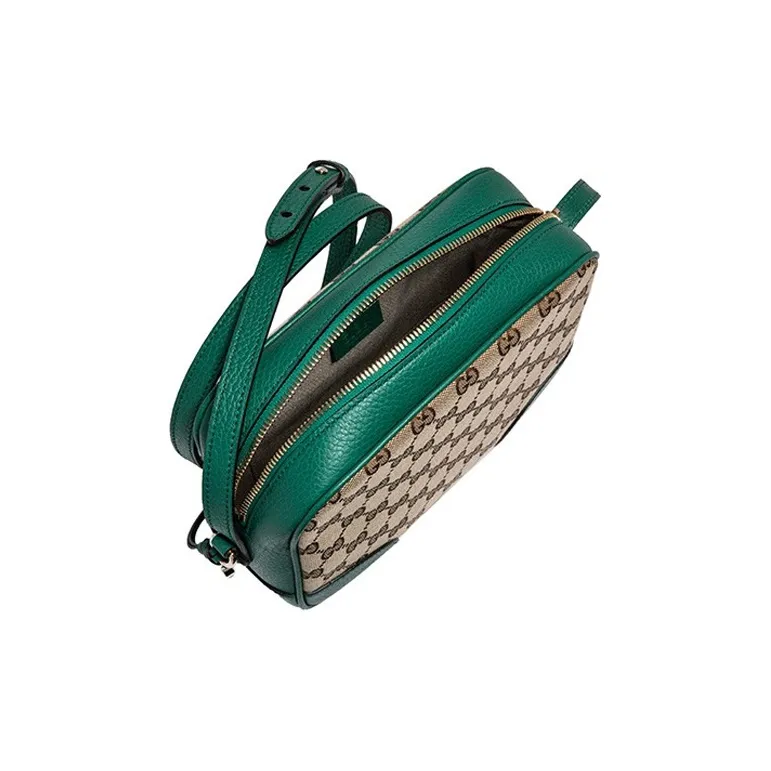 GUCCI Canvas With Leather Camera Bags Shoulder Bag Crossbody Bag Regular Women's Green/Ebony-3