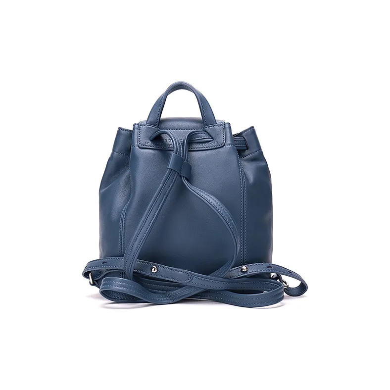 LONGCHAMP Le Pliage Cuir Sheepskin Backpack Mini Women's Pilot Blue-3