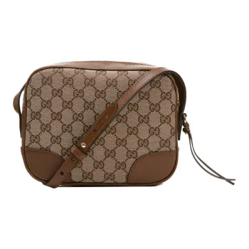 GUCCI Bree Messenger GG Supreme Mini Beige/Ebony