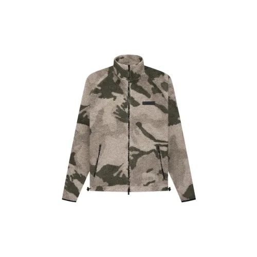 Fear Of God Essentials Velvet Jackets Men Camouflage