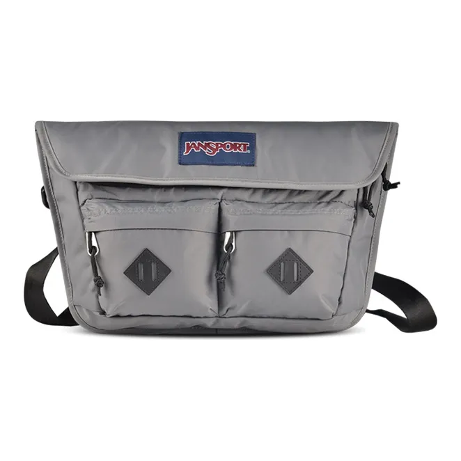 JanSport Nylon Fabric Messenger Bag Crossbody Bags Regular Unisex Black-0