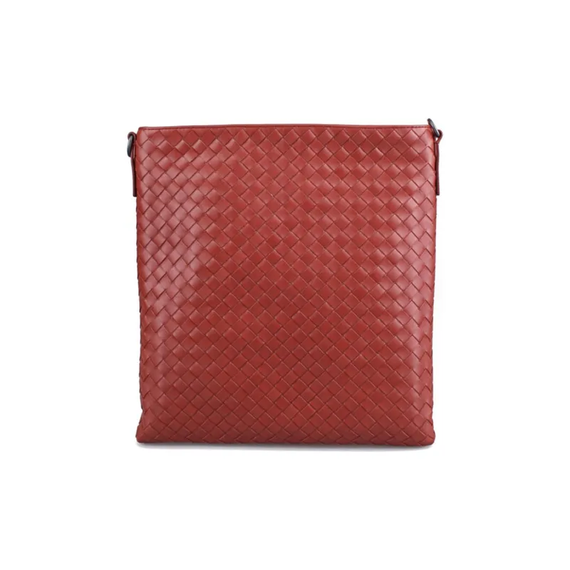 Bottega Veneta Cow Leather Clutch Men's Red-2
