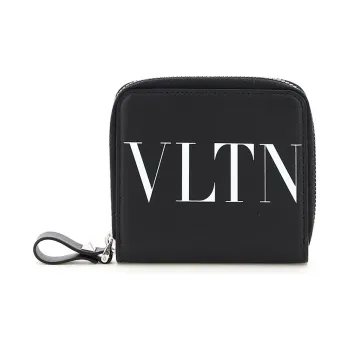 Valentino Cow Leather Clutches Wallets Men's Black