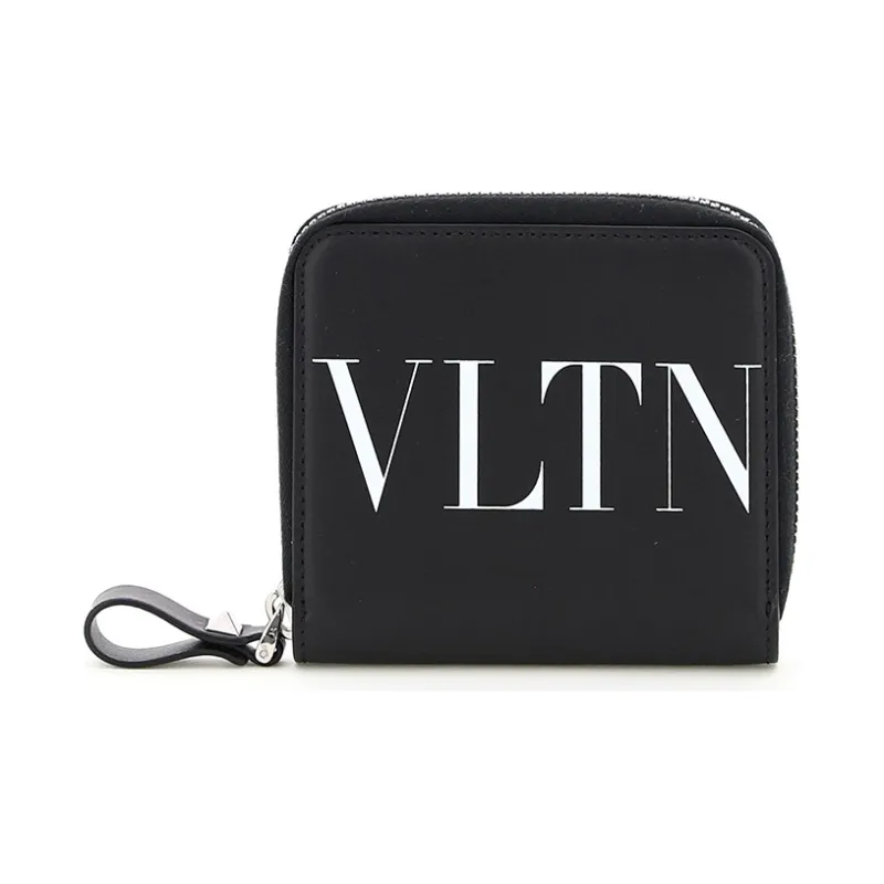 Valentino Cow Leather Clutches Wallets Men's Black-0