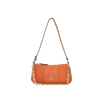 Manu Atelier Leather Shoulder Bag Women's Orange