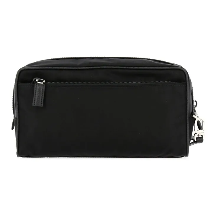PRADA Nylon Toiletry Bags Clutches Men's Black-2