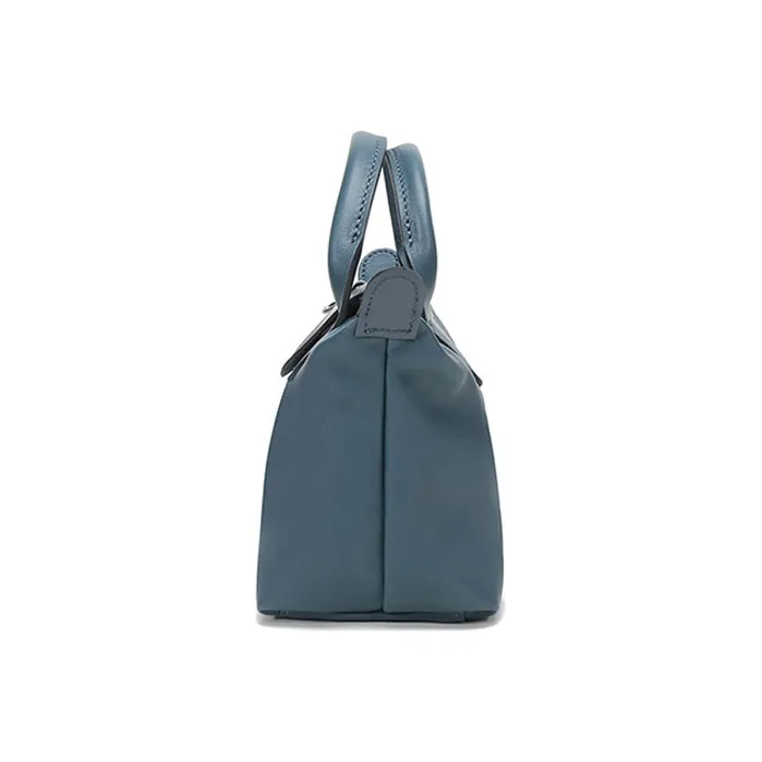 LONGCHAMP Le Pliage Cuir Dumpling Bag Crossbody Bag Mini Women's Nordic Blue-2