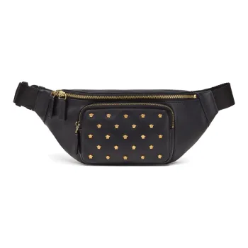 VERSACE VERSACE Leather Fanny Pack Men's Black