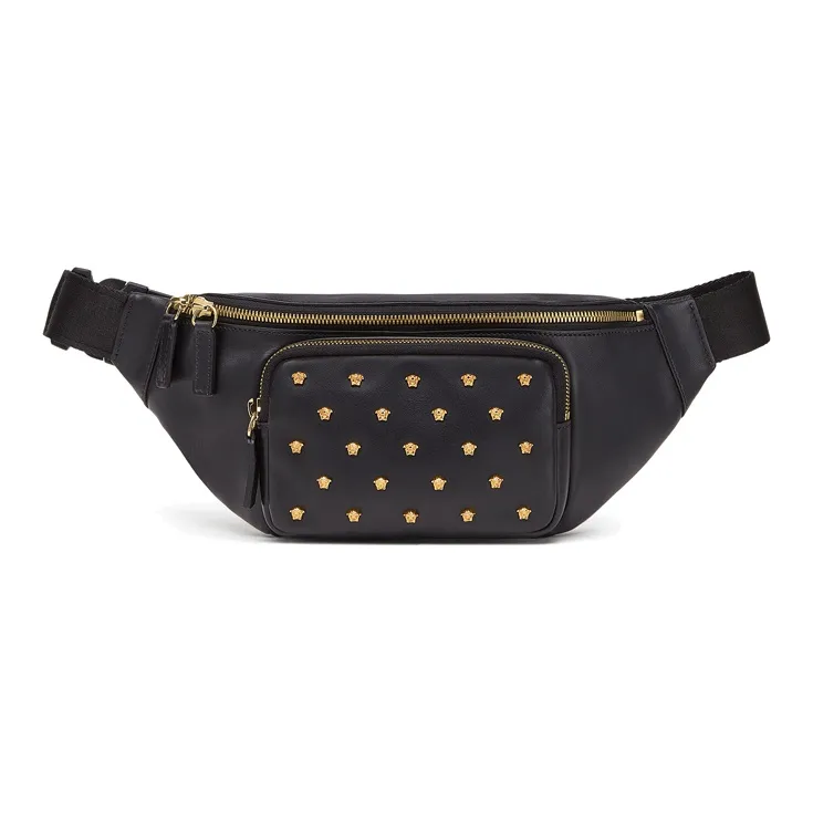 VERSACE VERSACE Leather Fanny Pack Men's Black-0