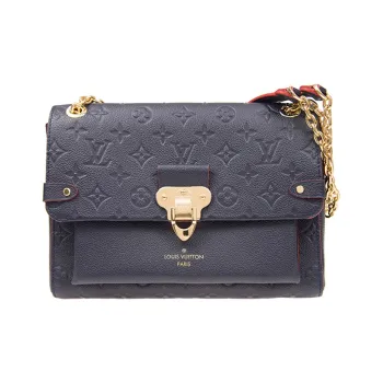 LOUIS VUITTON Vavin Cow Leather Micro Mini Crossbody Bag Shoulder Bag Women's Deep Sea Blue & Red