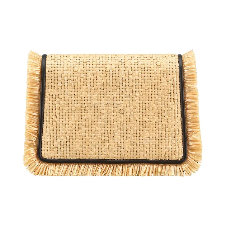 BVLGARI Serpenti Diamond Blast Raffia Patchwork Cow Leather Crossbody Bag Shoulder Bag Mini Unisex Beige Black-2