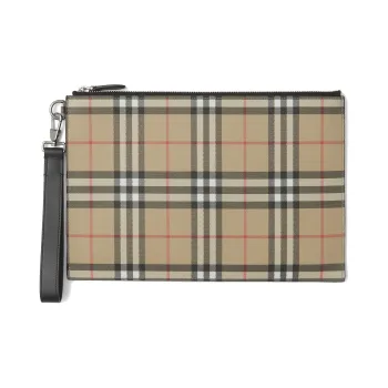 Burberry Vintage Eco Friendly Canvas Storage Bag Clutches Regular Men's Archive Beige