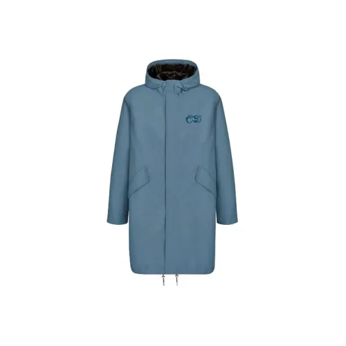 DIOR Quarterly New Products Parka Coats Men Blue