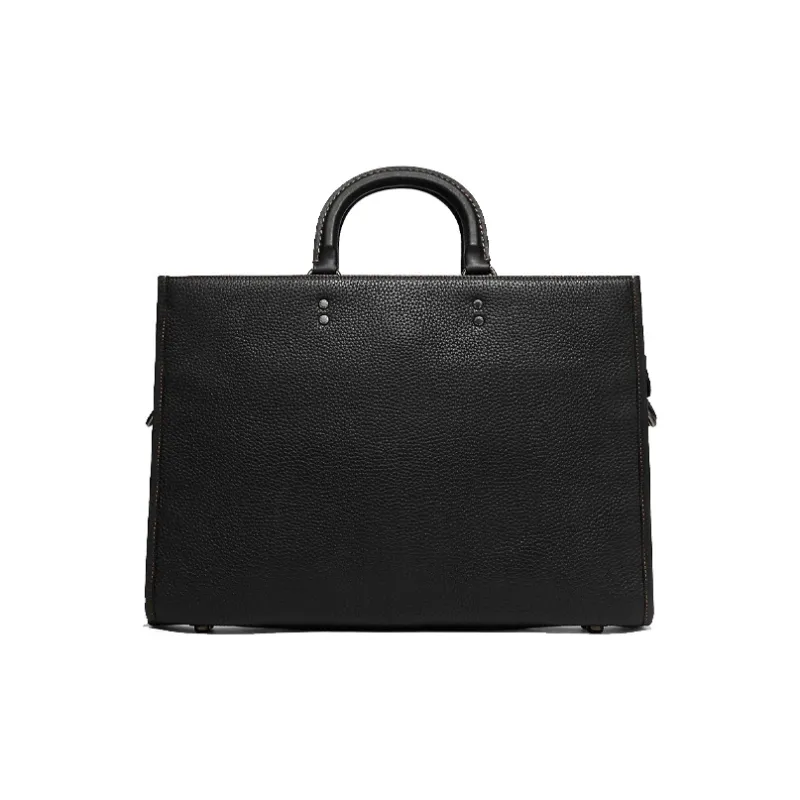 COACH Rogue Leather Briefcase Large Size Unisex Black-2
