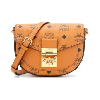 MCM Patricia Crossbody Mini Visetos Cognac