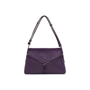 PRADA Nappa Leather Shoulder Bag Crossbody Bag Women's Violet