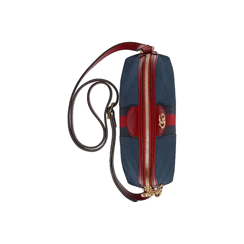 GUCCI Ophidia Suede Patchwork Patent Leather Dome Bag, Crossbody Bag, Shoulder Bag Women's-3