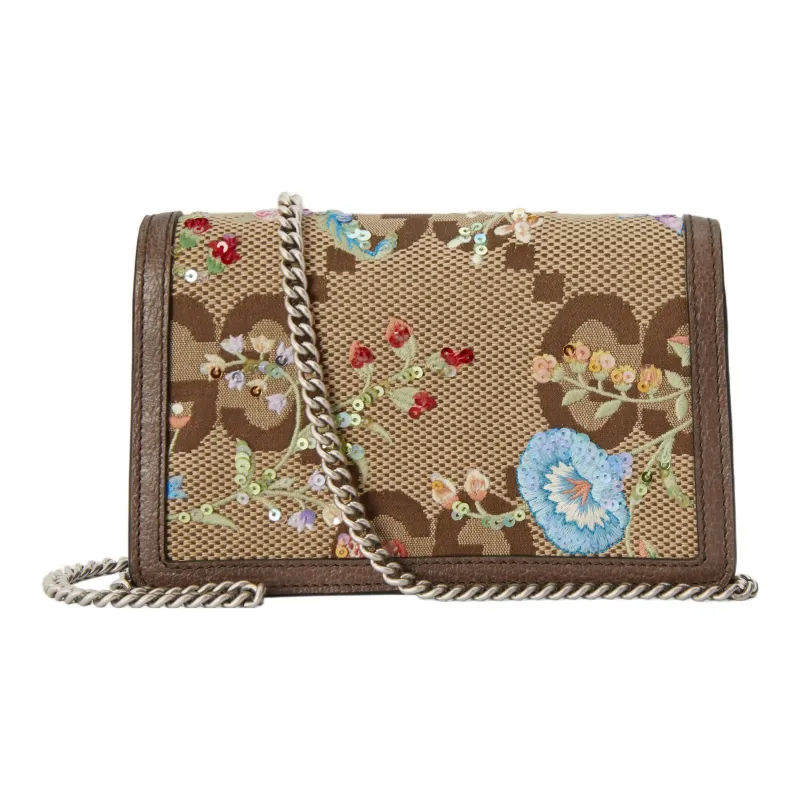 GUCCI Dionysus Canvas With Leather Crossbody Bag, Shoulder Bag Women's-6