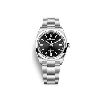 ROLEX Oyster Perpetual Automatic Mechanical Movement Women's Watch 36mm Black Dial Oystersteel Case Oystersteel Strap