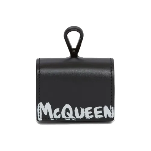 Alexander McQueen Calfskin AirPod Pro Case With Coin Purse Men's Black