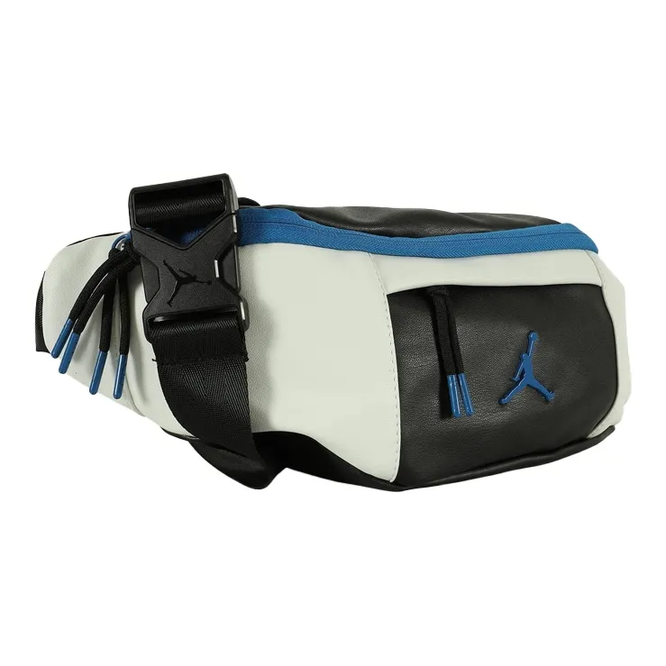 Jordan Polyester Crossbody Bag Sling Bag Fanny Pack Regular Unisex Black White Blue Patchwork-1