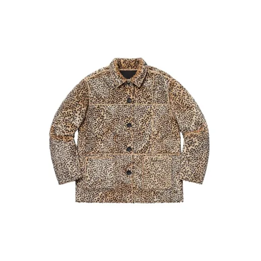 Supreme Reversible Faux Suede Leopard Coat-3