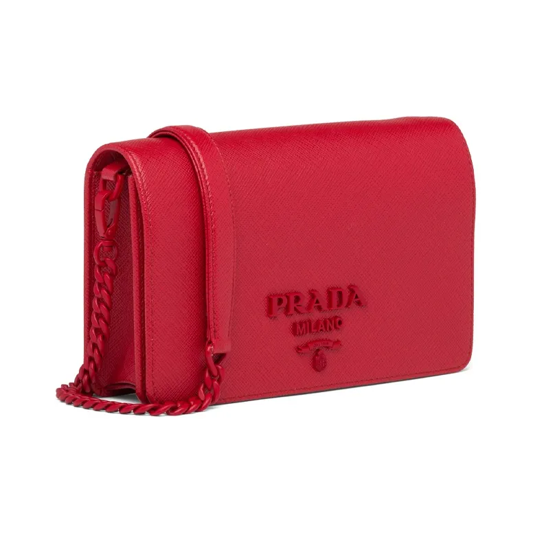 PRADA Saffiano Leather Crossbody Bag, Shoulder Bag Mini Women's Petal Pink-1